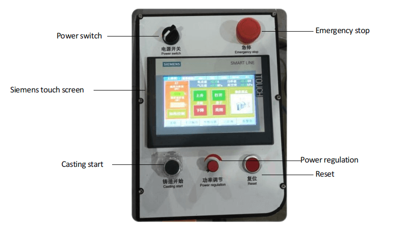 Centrifugal Vacuum Casting Machine Siemens touchscreen control for centrifugal vacuum casting machine