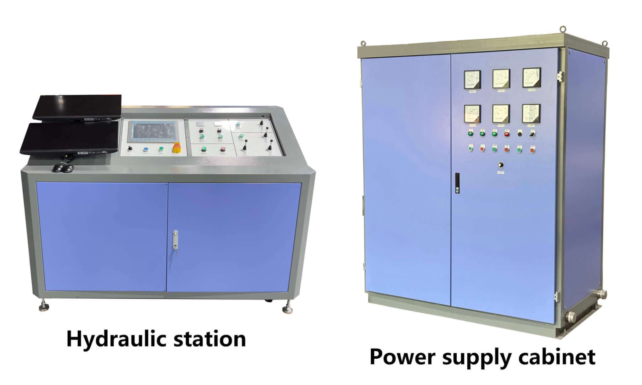 Hydraulic titling Small Induction Furnace hydraulic furnace operation desk and induction power cabinet