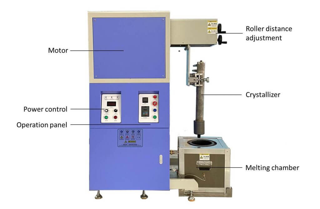 upward continuous casting furnace