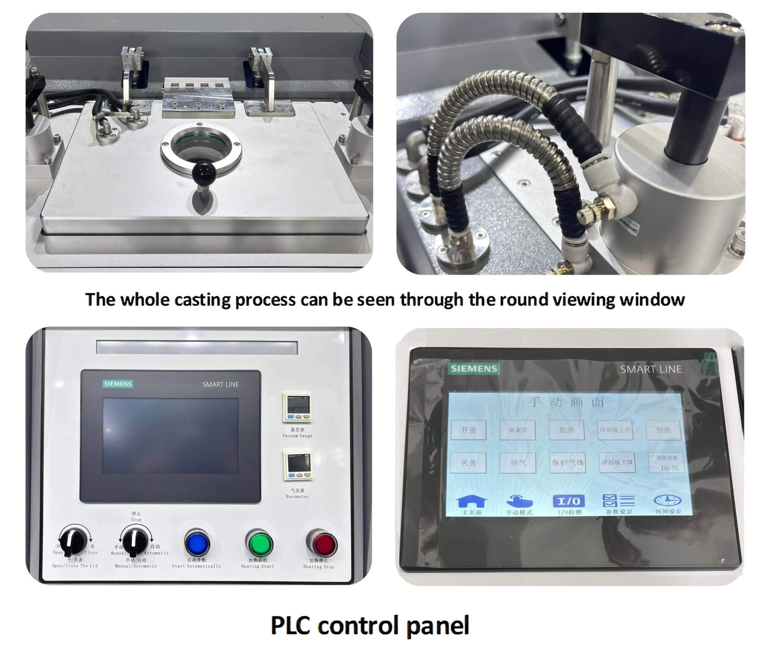 Operation Panel Vacuum Gold Bar Making Machine