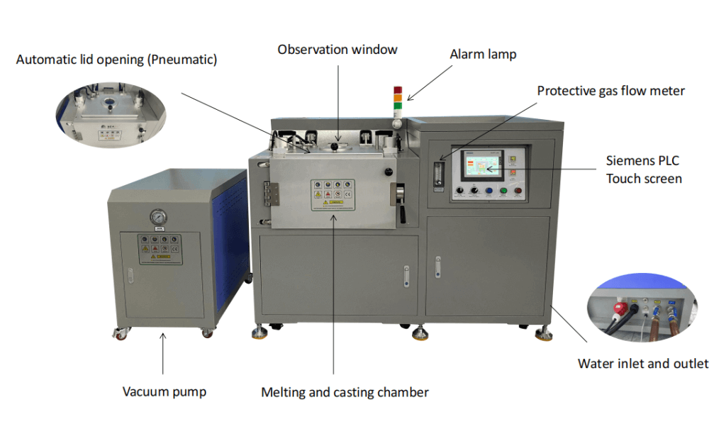 Vacuum Gold Bar Making Machine Gold& Silver Bar Making CDOCAST