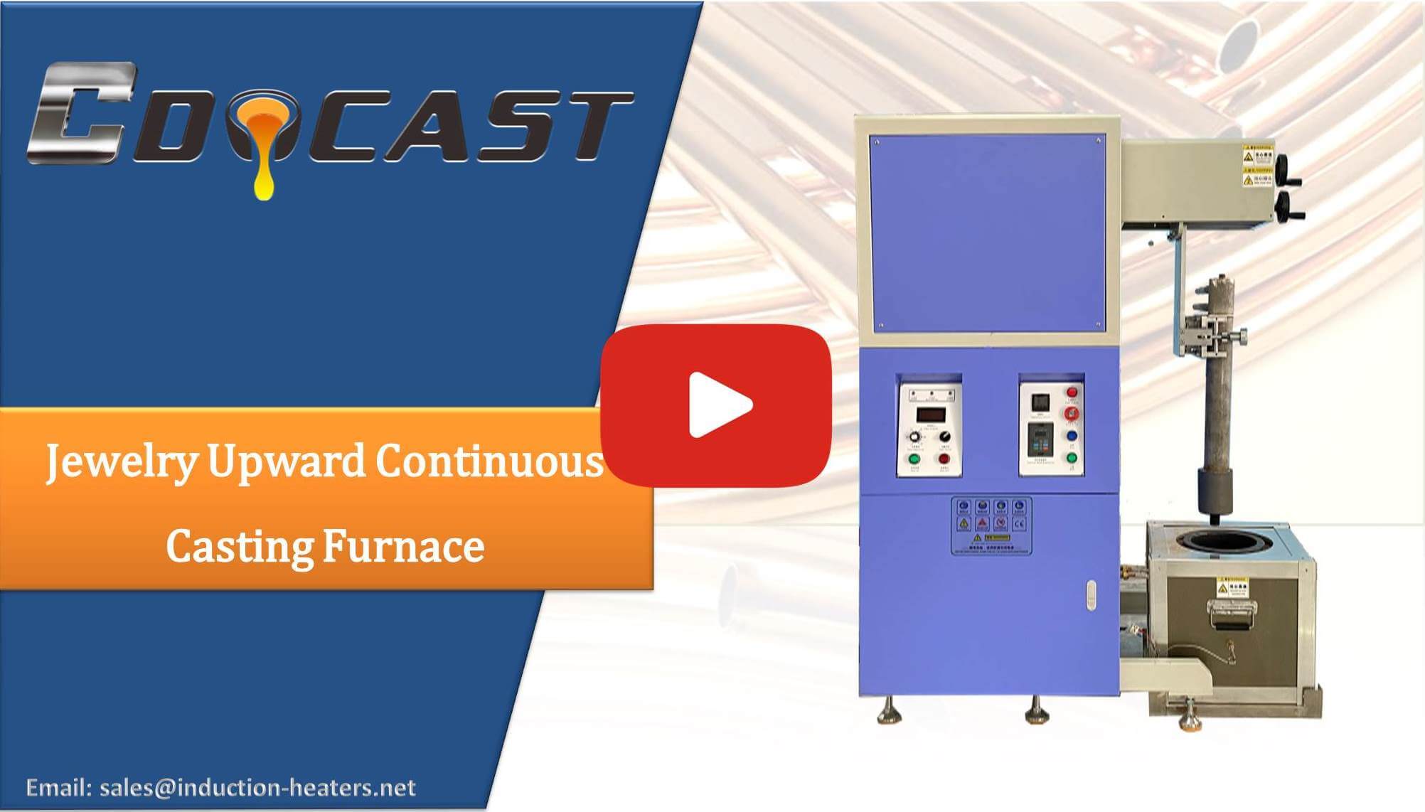 Jewelry gold silver rod making upward continuous casting furnace