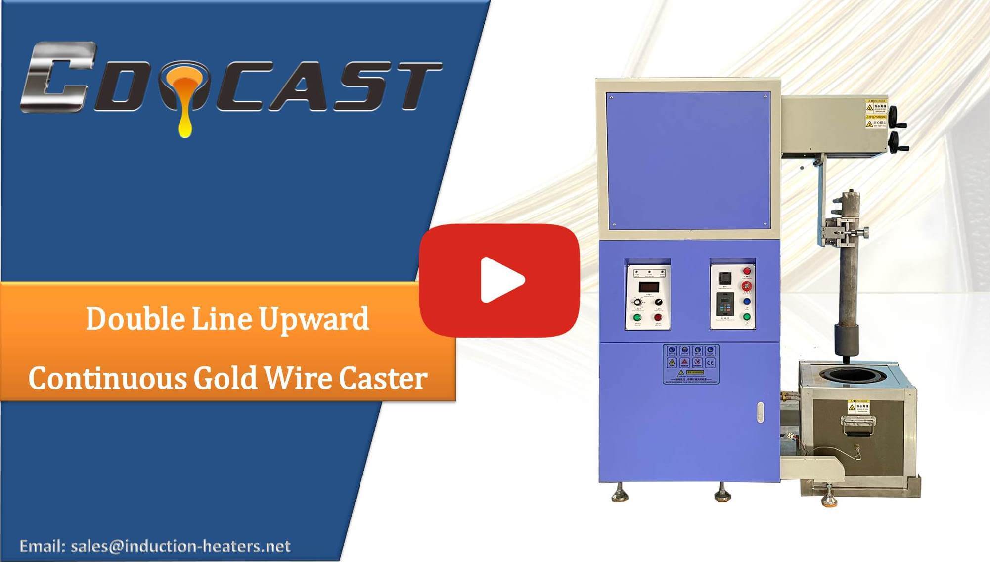 double line upward continuous gold wire caster