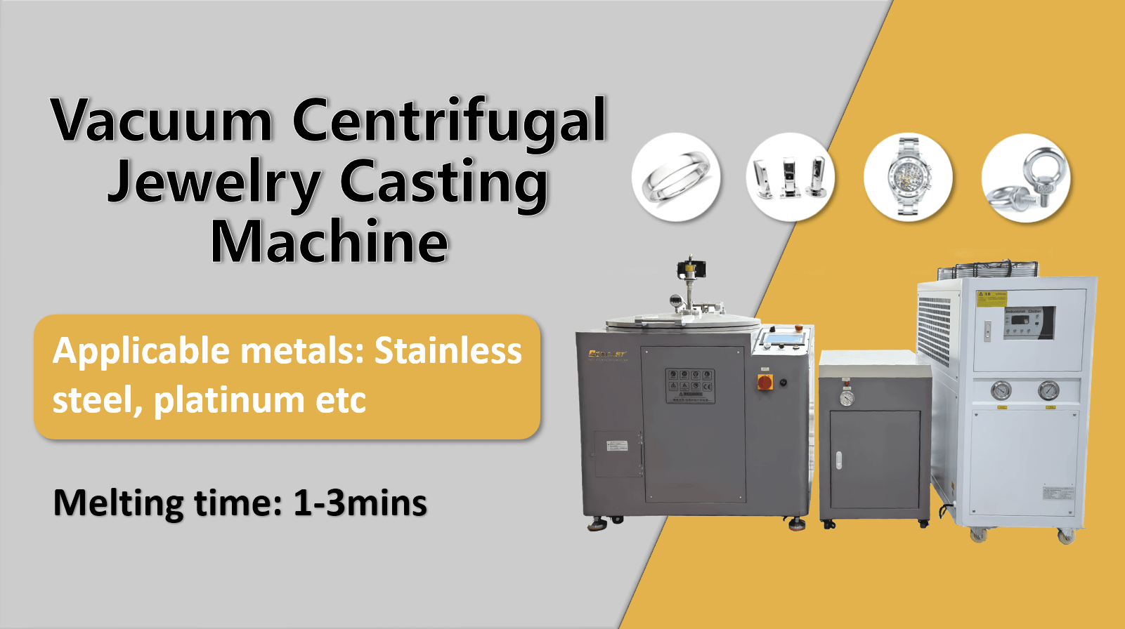 300g Vacuum centrifugal Jewelry casting machine