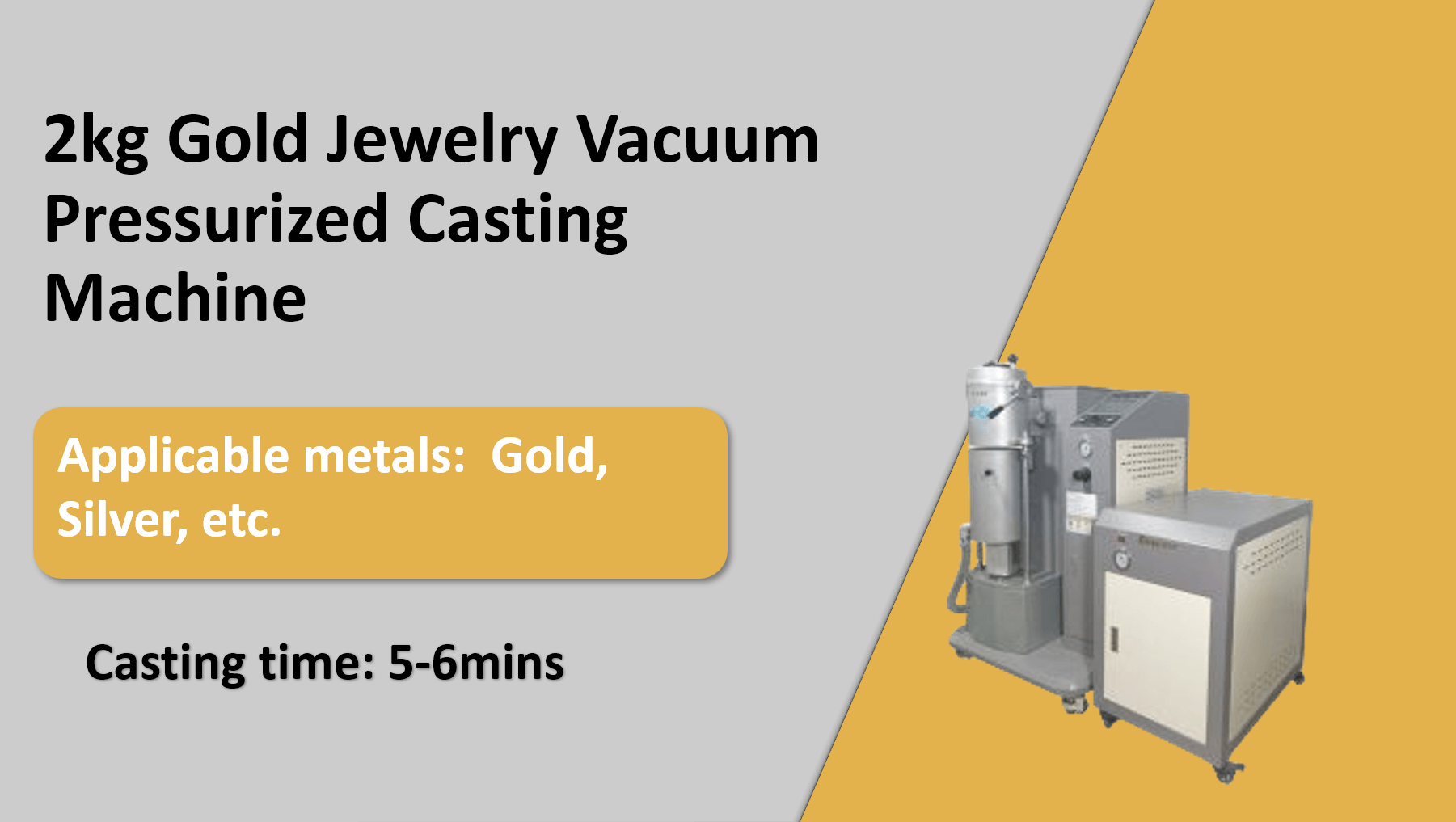 2kg Gold Jewelry Vacuum Pressurized Casting Machine