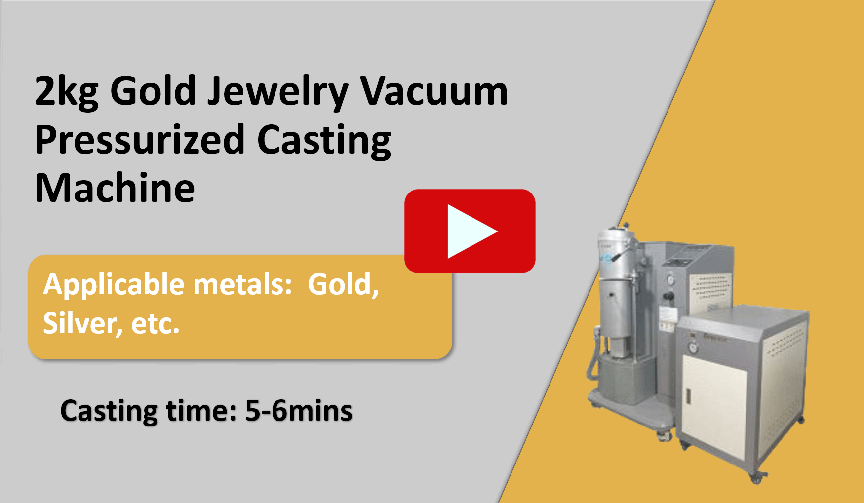 2kg Gold Jewelry Vacuum Pressurized Casting Machine