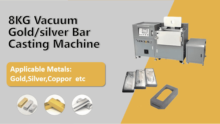 8KG Vacuum Gold/silver Bar Casting Machine