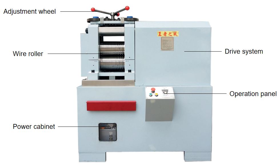 jewelry wire rolling machine detail