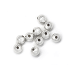 silver hollow bead
