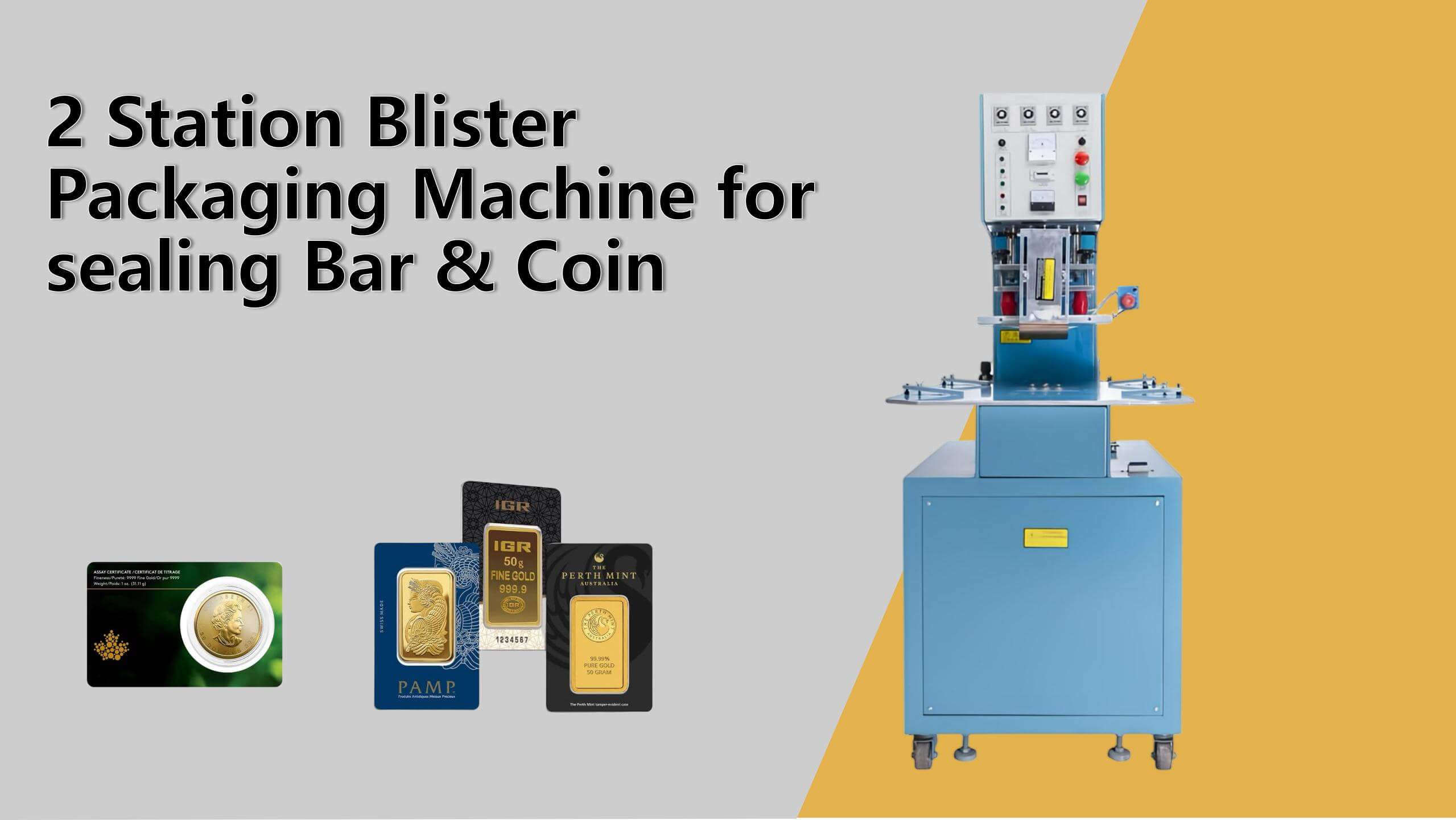2-Station Blister Packaging Machine for Bars and Coins