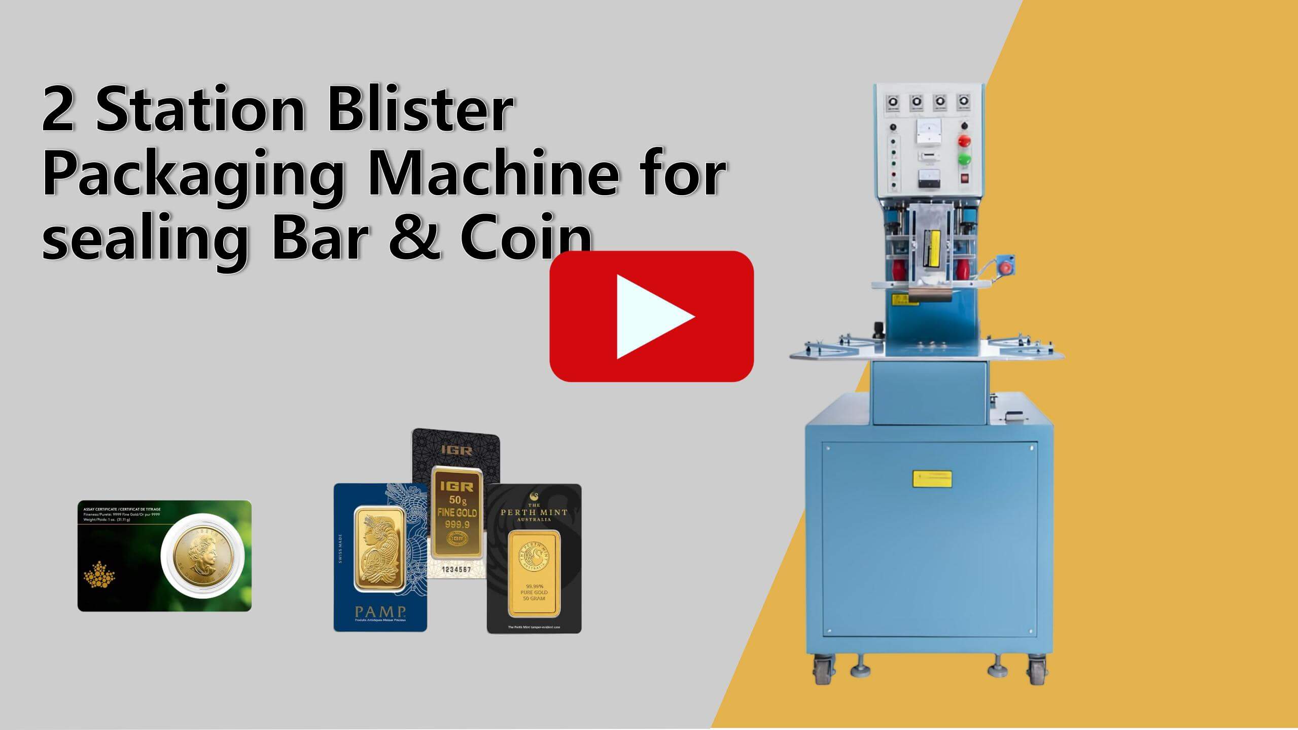 2-Station Blister Packaging Machine for Bars and Coins