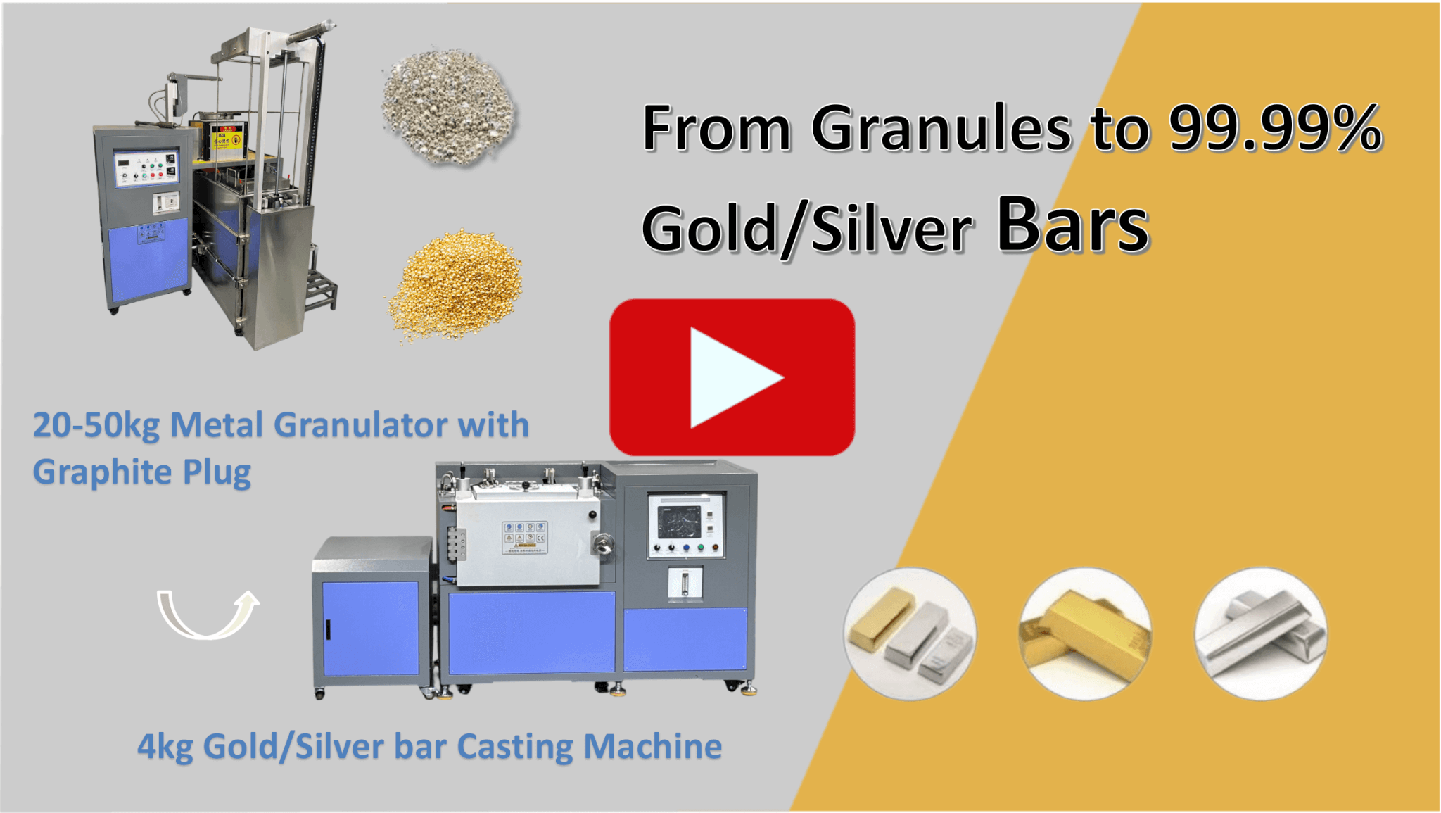 How to make gold silver bars from granules