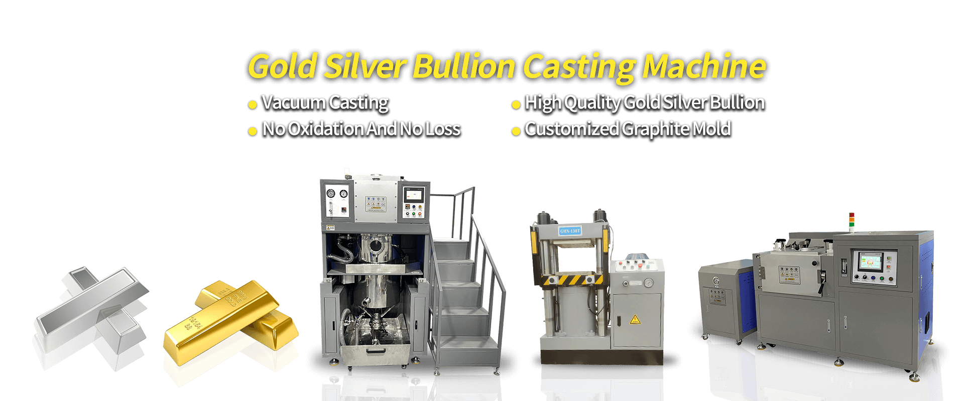 Gold silver bullion casting machine-banner