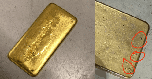 Rough, Wrinkled Surface with Small Black Dots