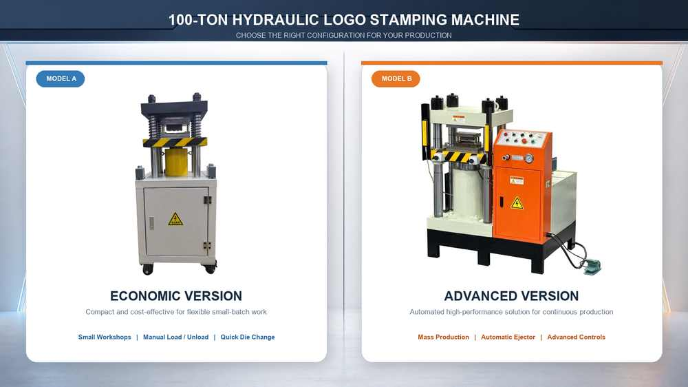 100 ton hydraulic stamping press comparison for gold bar logo stamping silver bar hallmarking and bullion brand marking